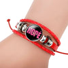 Breast Cancer Bracelets Breast Cancer Gifts For Women - Breast Cancer Survivor Gifts For Cancer Patients Women Pink Ribbon Charm Braided Leather Rope Wrap Bangle Fashion Jewelry