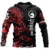 3D Armor Tattoo and Dungeon Dragon Hoodie TShirt for Men and Women AZ081103