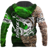 Chinook Fishing Salmon camo all over printed shirts for men and women green color