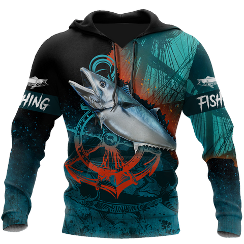 Ocean Fishing on the helm 3D all over shirts for men and women