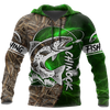 Chinook Fishing Salmon camo all over printed shirts for men and women green color