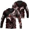 Men Hoodie Red Black Tattoo  Dragon Hoodie T Shirt For Men and Women HAC190502-NM