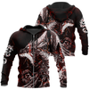 Men Hoodie Red Black Tattoo  Dragon Hoodie T Shirt For Men and Women HAC190502-NM