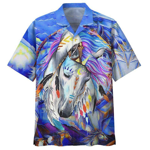 Native Horse Hawaiian Shirt Summer Beach Clothes Outfit For Men Women ND