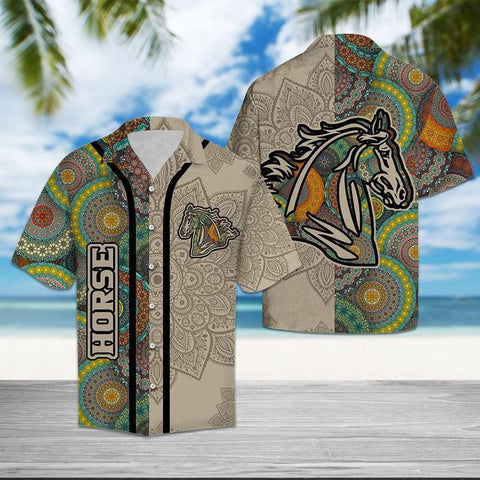 Horse Mandala Hawaiian Shirt Summer Beach Clothes Outfit For Men Women ND