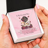 To My Mom Breast Cancer Message Card Necklace, Breast Cancer Jewelry, Gifts for Breast Cancer Survivors, Gifts for Mom HN