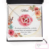 Carnation Gift For Your Mommy Custom Message Card Necklace Gifts For Mom HN
