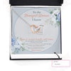 Bonus Mom Necklace: Gift For Mother's Day Strongest Woman I Know, Custom Flower Message Card HN