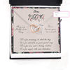 Loving Flower Gift for your special Nana on Mother's Day Custom Message Card Necklace HN