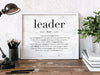 Leader Definition Poster, Personalized Gift for Leader, Thank You Leader Wall Art Print, Mentor Appreciation, Boss Day Gift Ideas