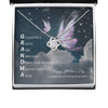 Elegant Gift for your Beloved Grandmother on Mother's Day with Flowers and Wing Message Card Necklace HN