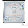 Bonus Mom Necklace: Gift For Mother's Day Strongest Woman I Know, Custom Flower Message Card HN
