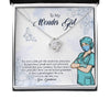 Grandmother Necklace: Gift For Mother's Day Grandmother Of A Superhero, Meaningful Message Card HN