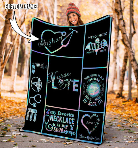 Nurse Life Fleece Blanket TXX