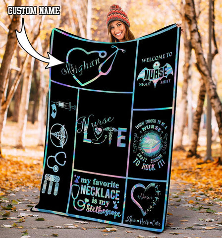 Nurse Life Fleece Blanket TXX