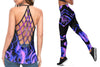 Old Lady Dragon Criss Cross Tank Top Legging Set For Women HT