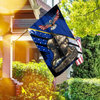 Honor The Fallen - Veterans House Flag - Blue