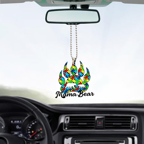 Autism Mama Bear Ornament