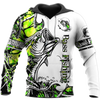 Men Fishing hoodie Green Bass Fishing Sport