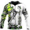 Men Fishing hoodie Green Bass Fishing Sport