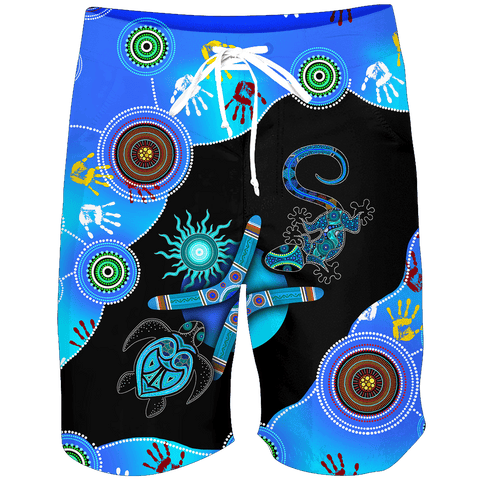 Men Shorts Aboriginal Naidoc Week 2021 Blue Combo T-Shirt Short