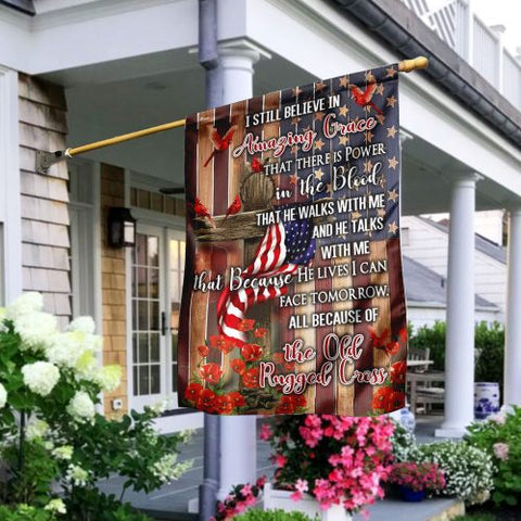 Old Rugged Cross Flag Jesus God Christ American Flag TM