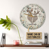 I Choose You Deer Custom Name Wooden Clock