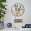 I Choose You Deer Custom Name Wooden Clock