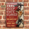 Personalized Farm Goat Keep Gate Closed Customized Classic Metal Signs