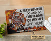 Personalized Firefighter Flame Live Here Doormat