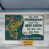 Personalized Fishing Best Catch Of His Life Customized Doormat