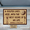 Personalized Golf The Best Score Customized Doormat