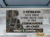 Personalized Veteran Camo Guess Which One Doormat