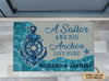 Personalized A Sailor And His Anchor Live Here Doormat
