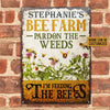 Personalized Bee Farm Feeding The Bee Customized Classic Metal Signs