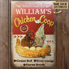 Personalized Chicken Coop Classic Metal Signs