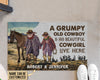 Personalized Cowboy And Cowgirl Live Here Customized Doormat