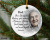 Personalized Dad Memorial Ornament, Remembrance Gift, Loss Of Father Gift, Dad Memorial Ornament, Custom Dad Portrait Gift, Sympathy Gift HT