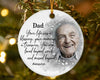 Personalized Dad Memorial Ornament, Remembrance Gift, Loss Of Father Gift, Dad Memorial Ornament, Custom Dad Portrait Gift, Sympathy Gift HT