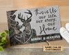 Personalized Deer Couple Camo Our Home Doormat