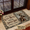 Personalized Deer Here Lives Old Buck Sweet Doe Customized Doormat