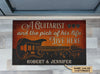 Personalized Guitarist And The Pick Live Here Customized Doormat