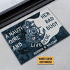 Personalized Sailor Nauti Girl Bad Buoy Customized Doormat