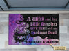 Personalized Witch And Her Little Monsters Live Here Customized Doormat