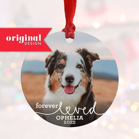 Pet Memorial Photo Ornament Pet Sympathy Gift Pet Remembrance Memorial Ornaments Dog loss Keepsake Pet loss Gift Rainbow Bridge HT