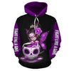 All Color Skull Girl Teacup Cancer Hoodie