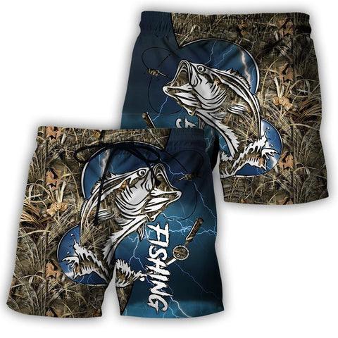 Men Fishing Short HC Bass fishing Sport - Blue version