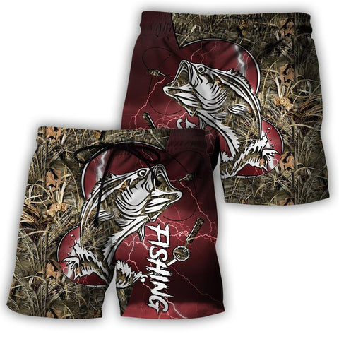 Men Shorts HC Bass fishing Sport - Red version