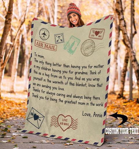 To Mother Personalized Sherpa Blanket TEEA