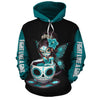 All Color Skull Girl Teacup Cancer Hoodie